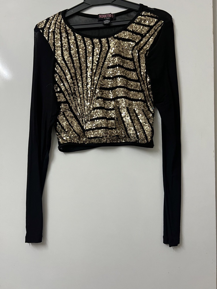 crop top a sequins 