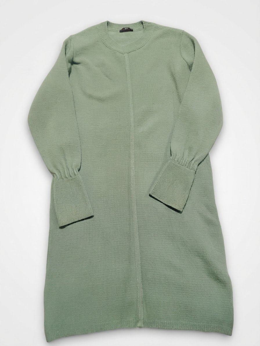 Pull robe vert sauge 