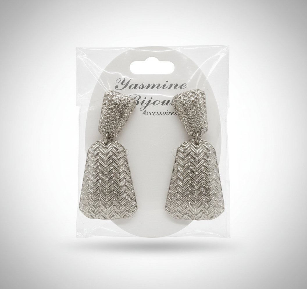 Boucle d'oreille tressé silver 