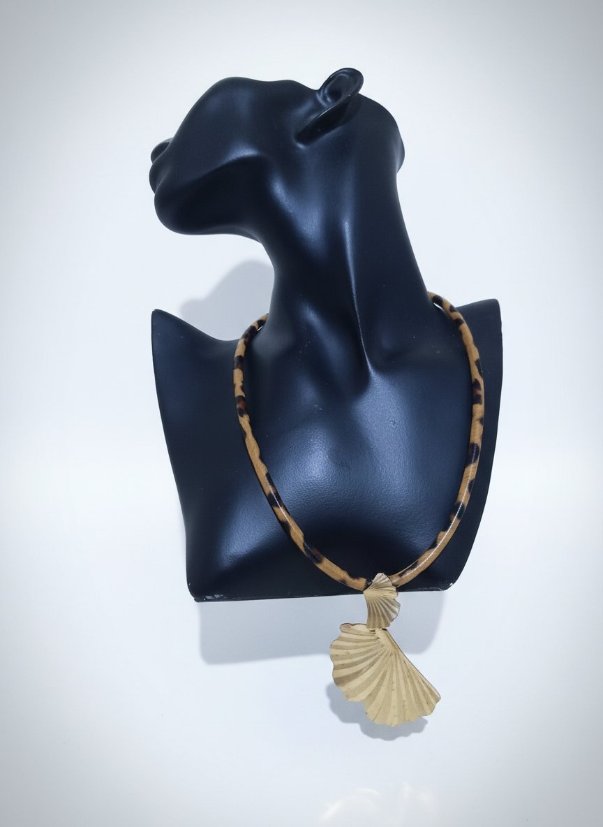 Collier Feuille Ginkgo