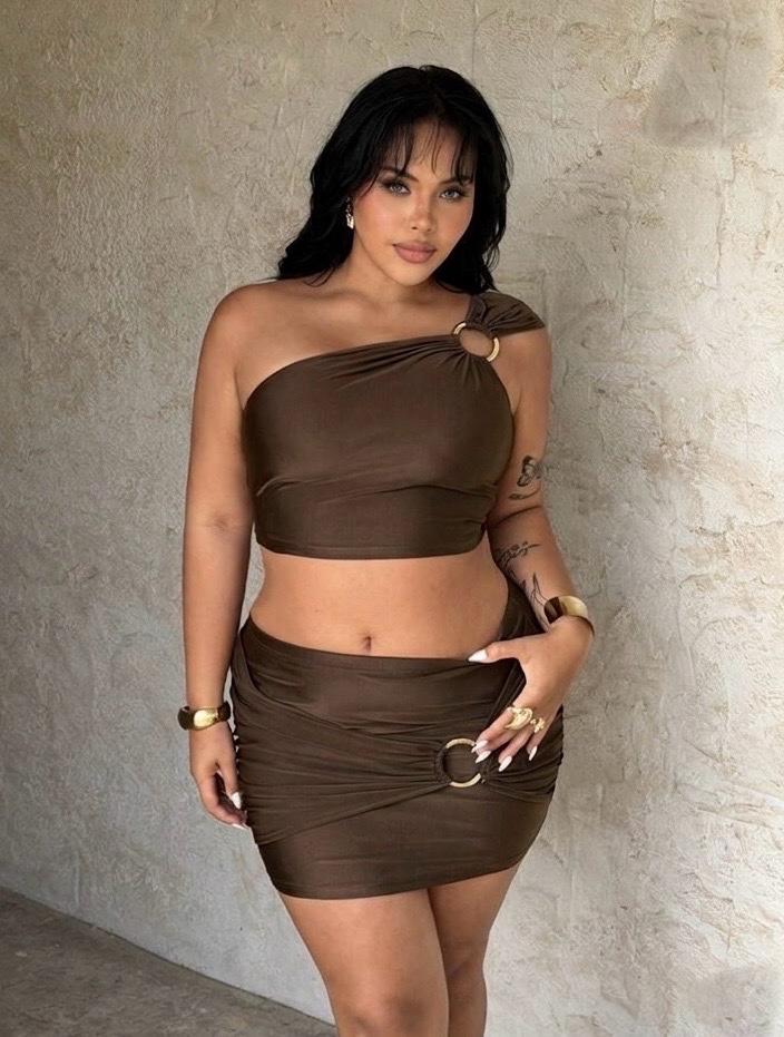 Jupe / cache maillot marron 