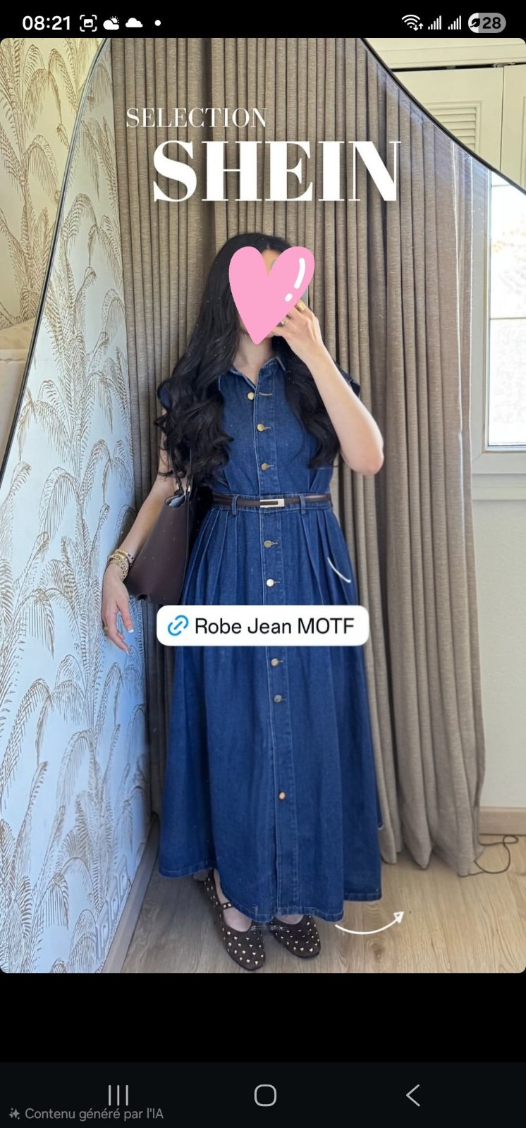 Robe djean bleu 