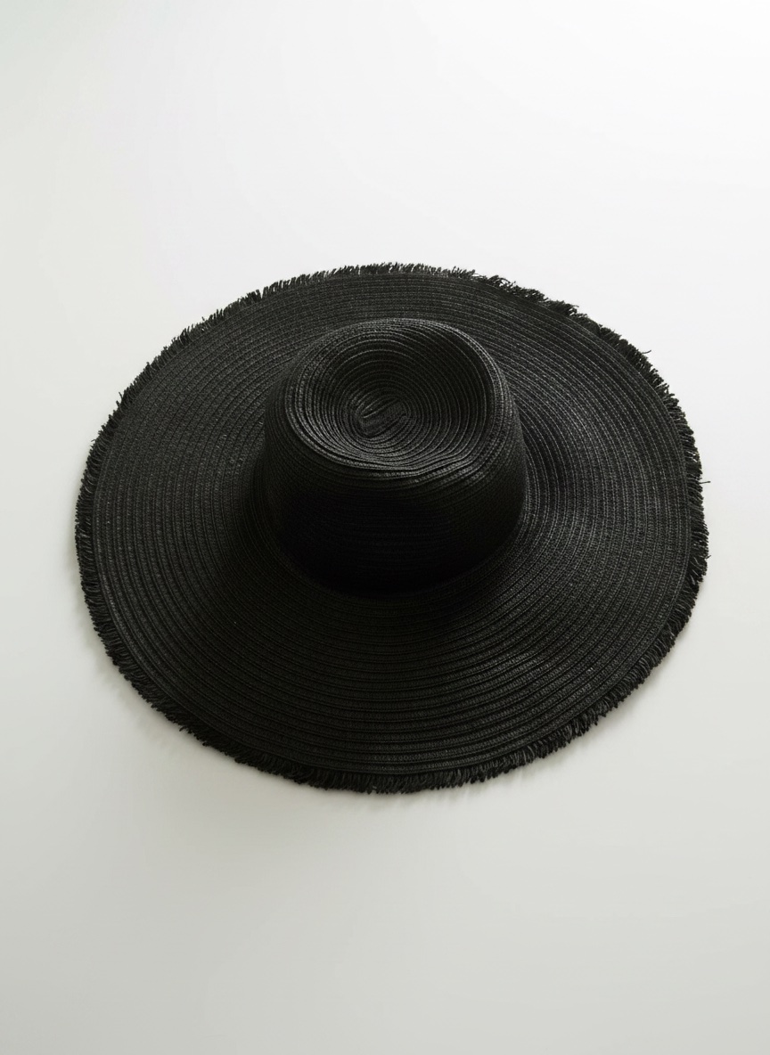 Chapeau de plage noir