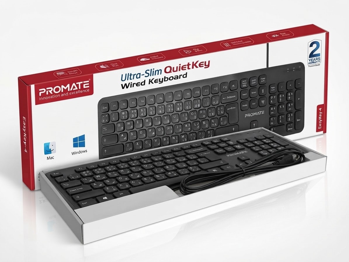 Clavier Filaire Ultra-Mince Promate EasyKey-4 (NEUF)