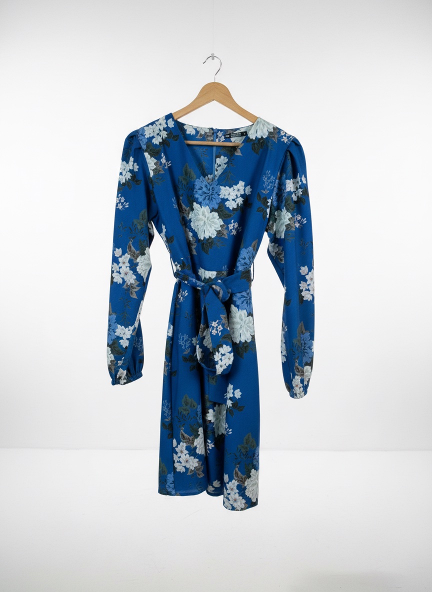 Robe Kastelo fleurie bleu royal