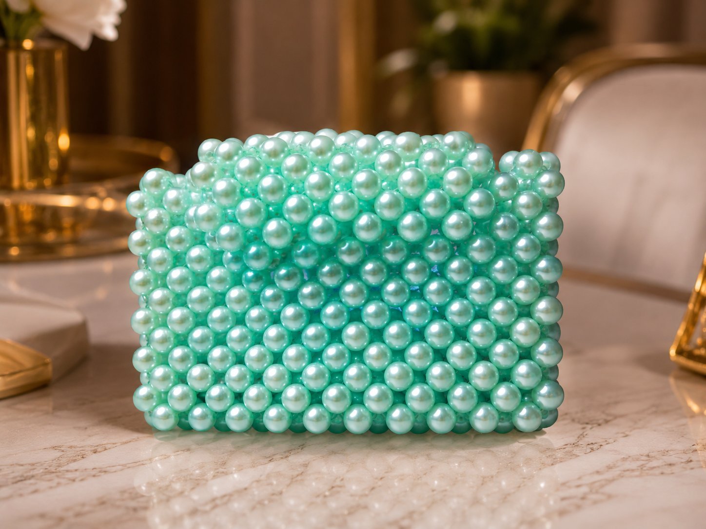 Porte carte en perle 