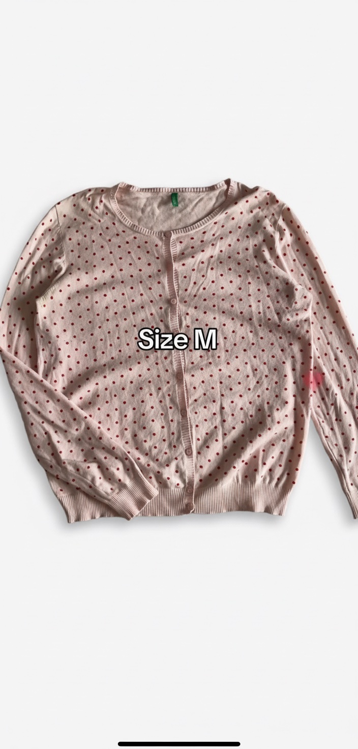 Cute pink polka dot cardigan