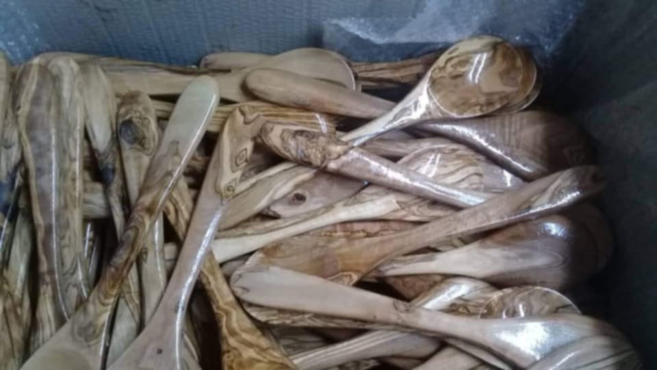 Cuillère en bois d'olivier - Artisanal - Fait main El Jem