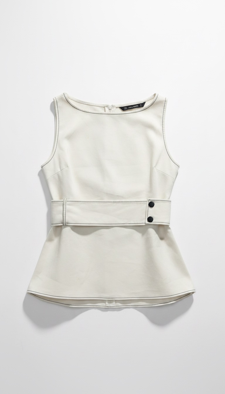     top sans manches style tailleur