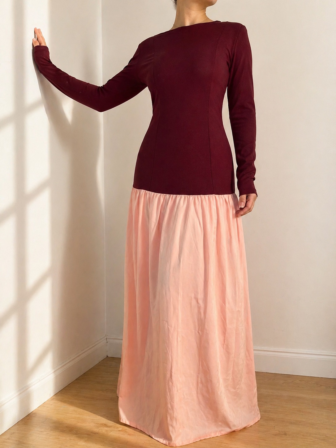 Robe longue, glamour ajustée 
