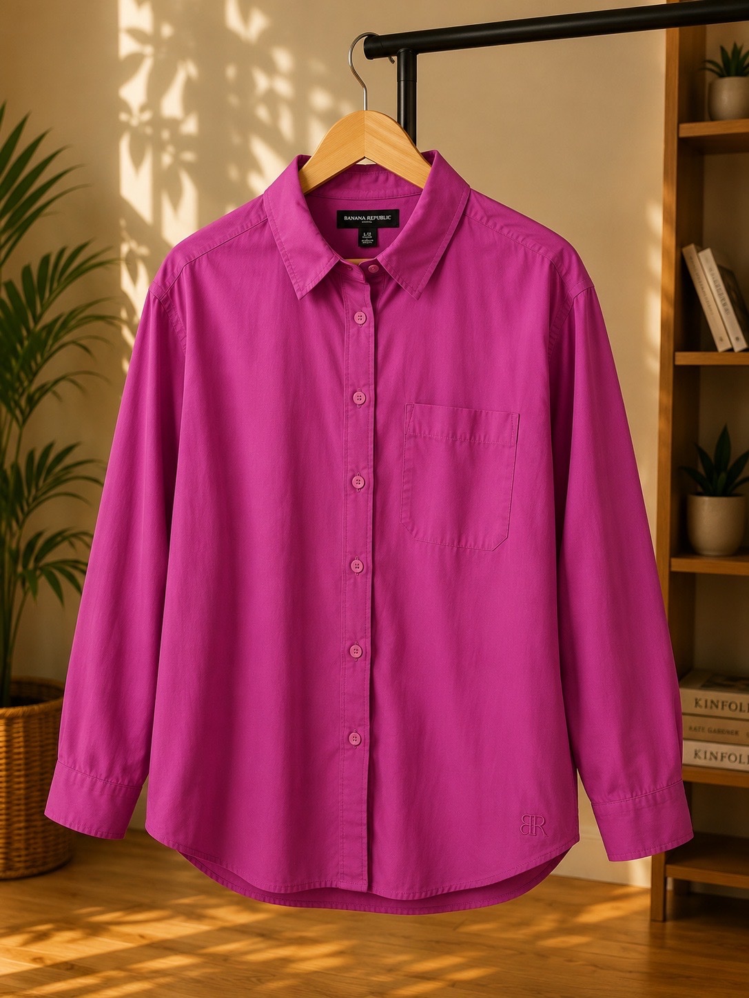 Chemise Femme Banana Republic Rose – Taille L/G