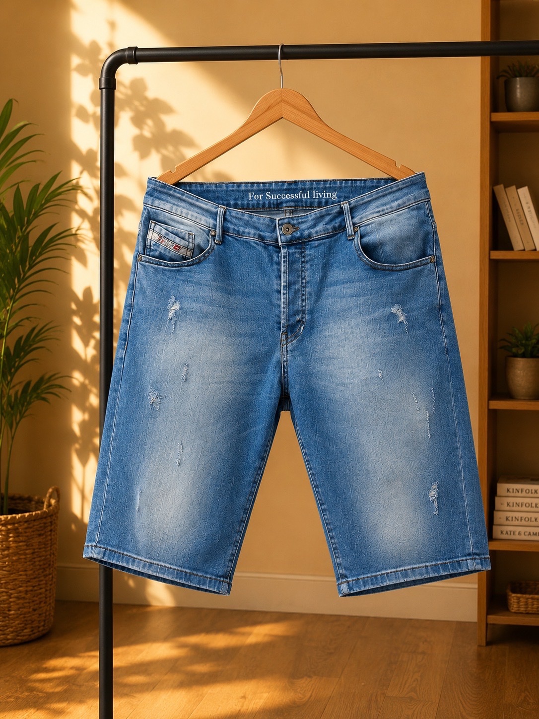 Short en jean bleu – Homme - Taille 38