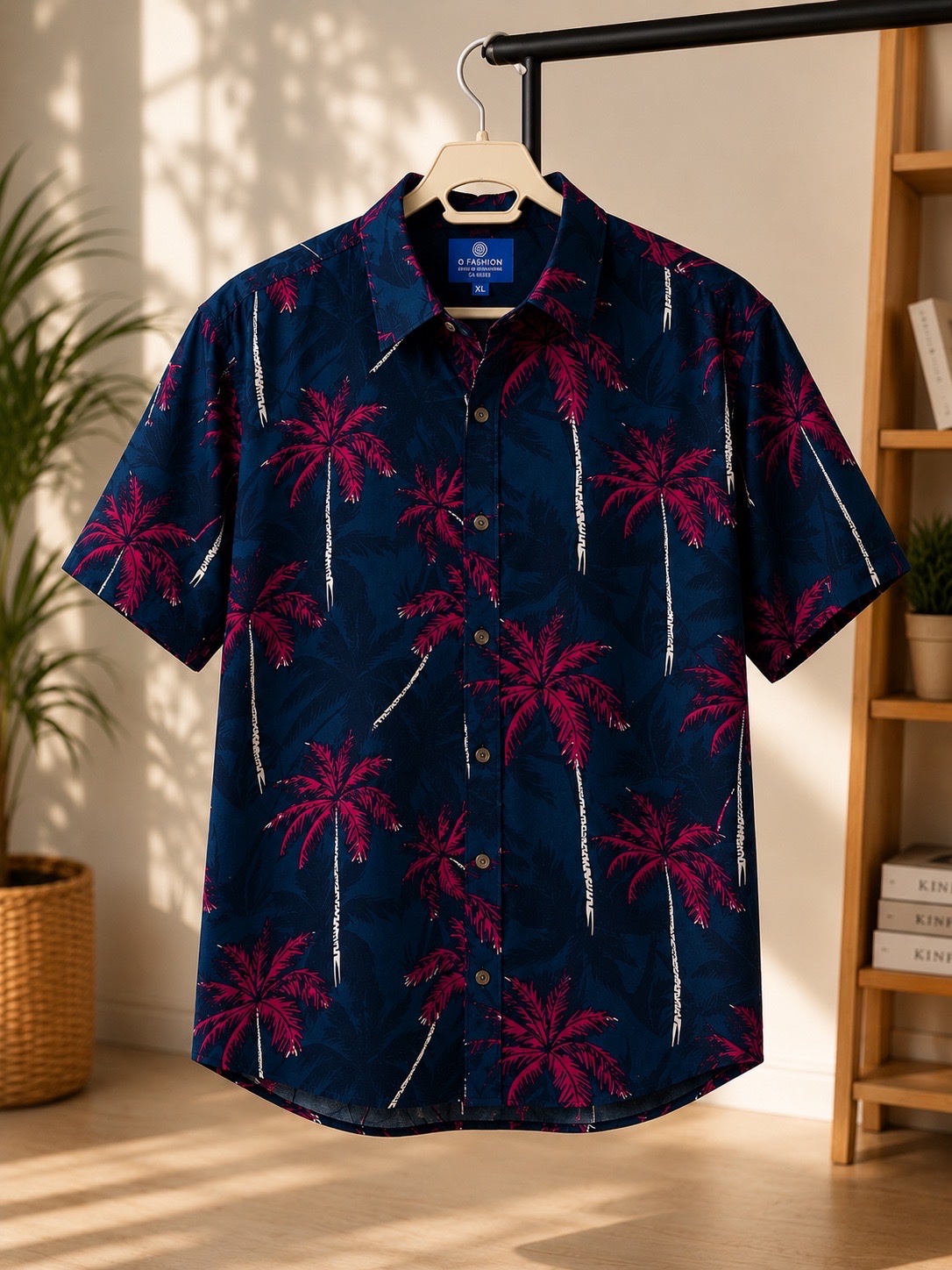 Chemise homme tropicale 100% Linen – O Fashion – XL