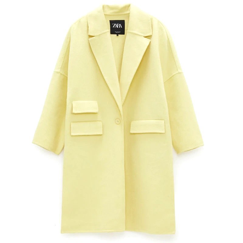 Yellow coat zara