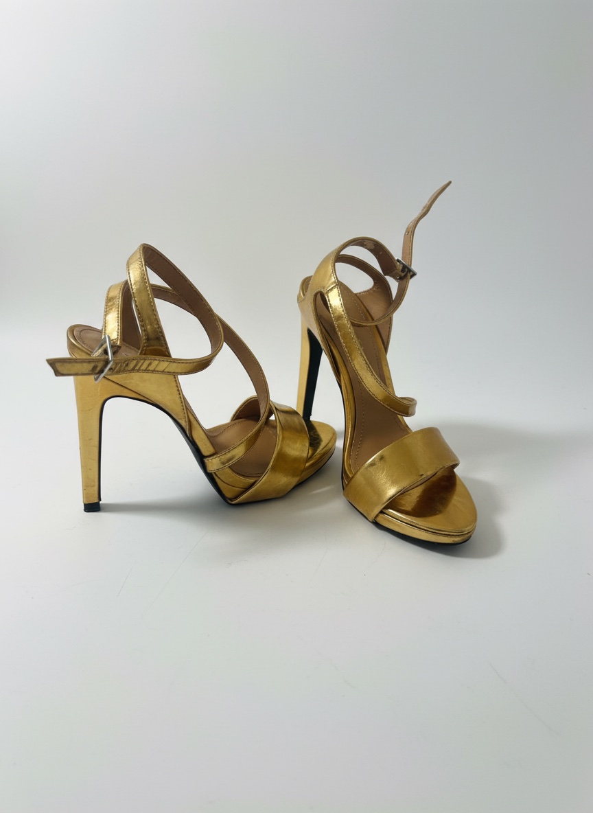 Sandales à talons zara doré