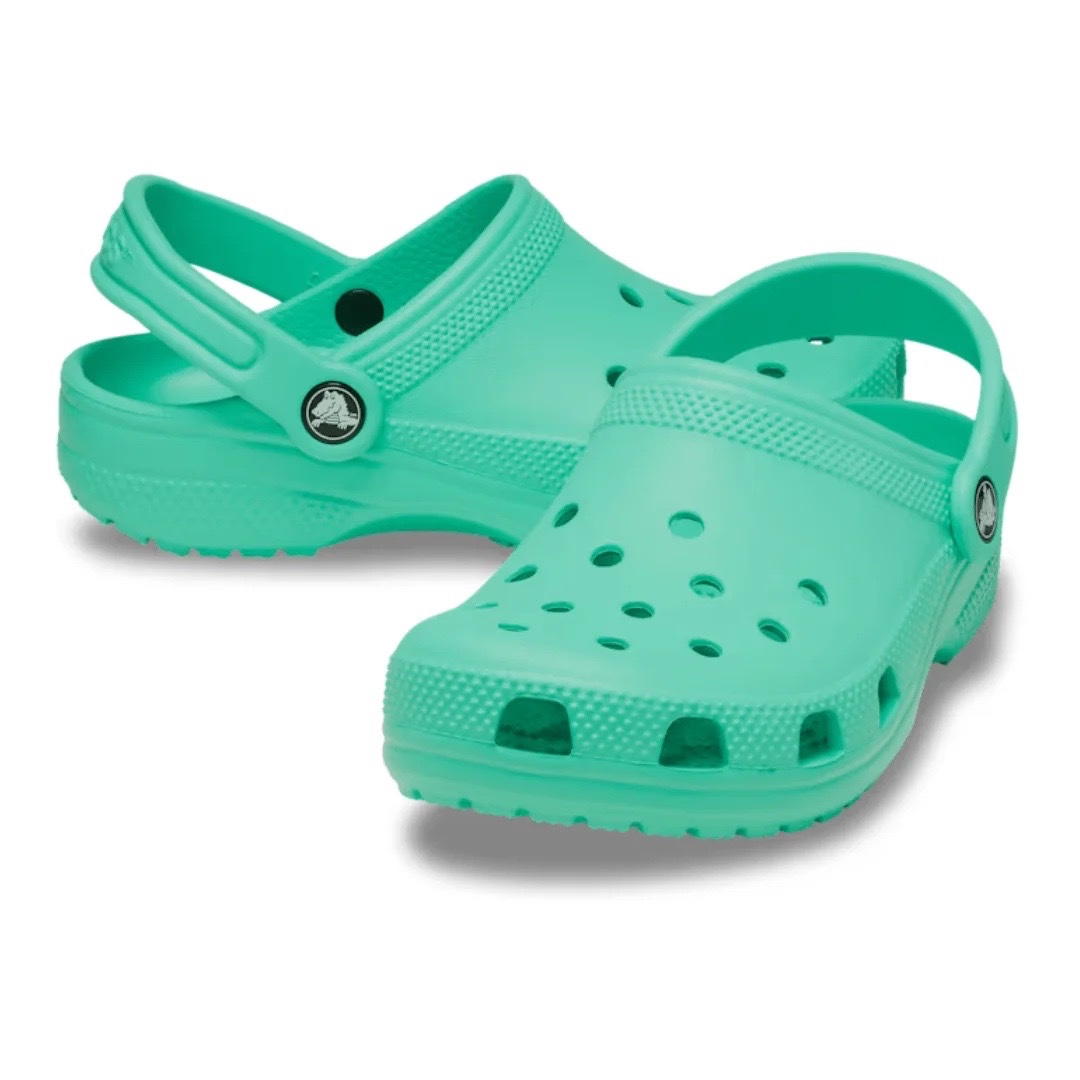 Aqua green crocs 