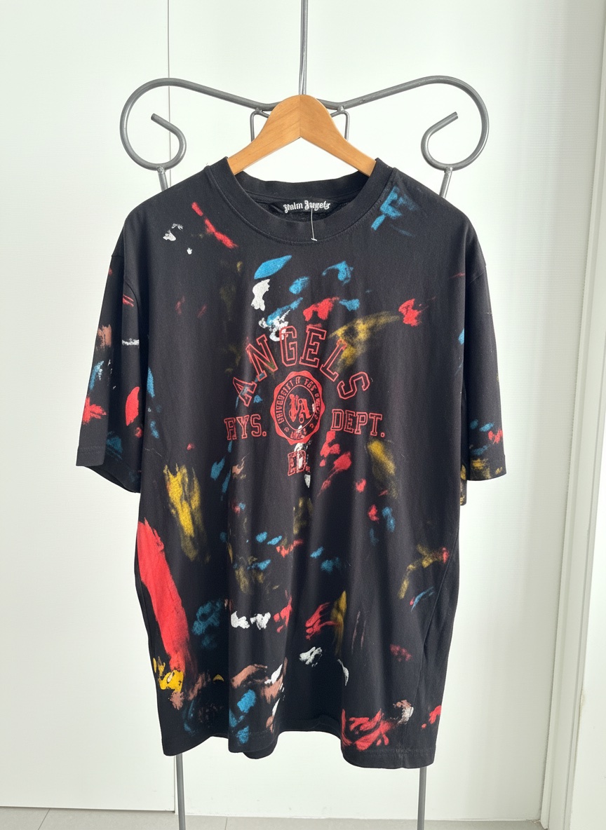 Pull palm angels painted college T-shirt off- white 