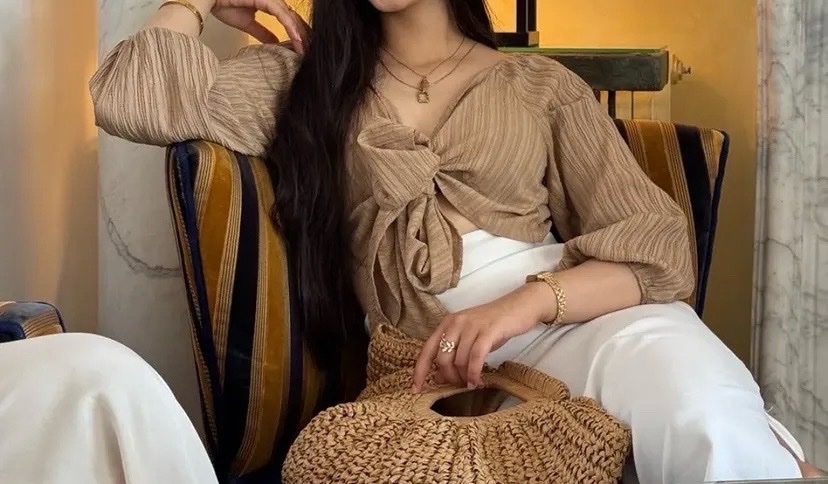 Haut camel taille L shein