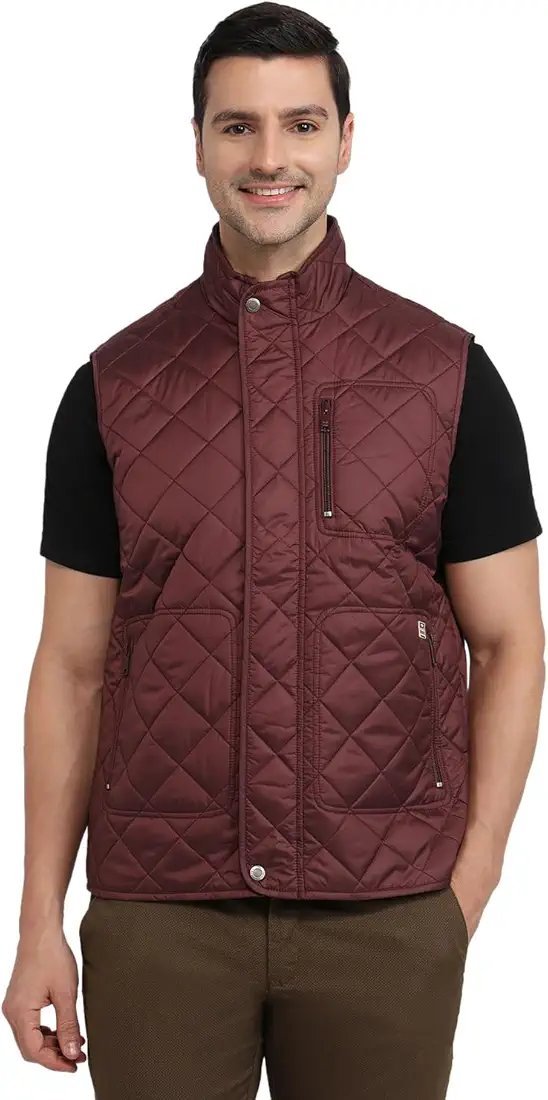 Banana Republic veste matelassée sans manches bordeaux 