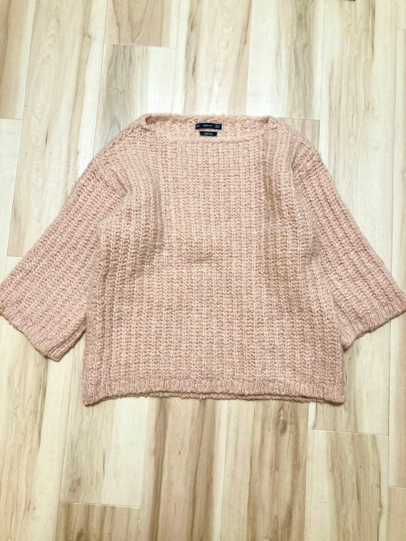 Pull rose pâle marque Zara