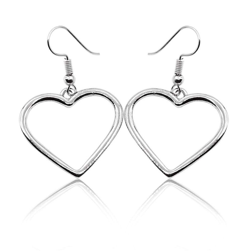 Boucles d'oreilles pendantes en forme de coeur