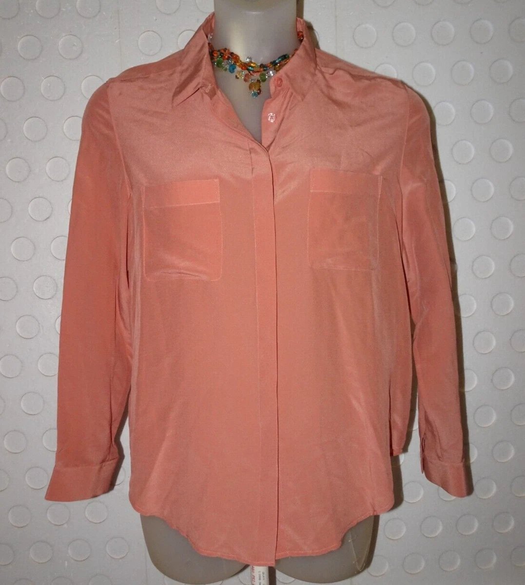 Ann Taylor Silk Peach blouse 