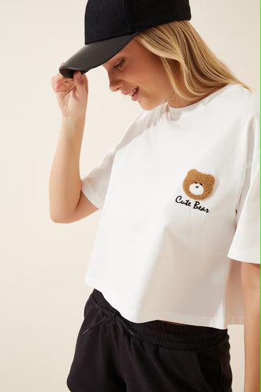 T-shirt blanc Zen Cute Bear