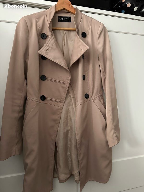 Trench-coat beige avec capuche taille M 