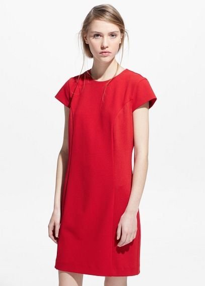 Mango Red cut out dress