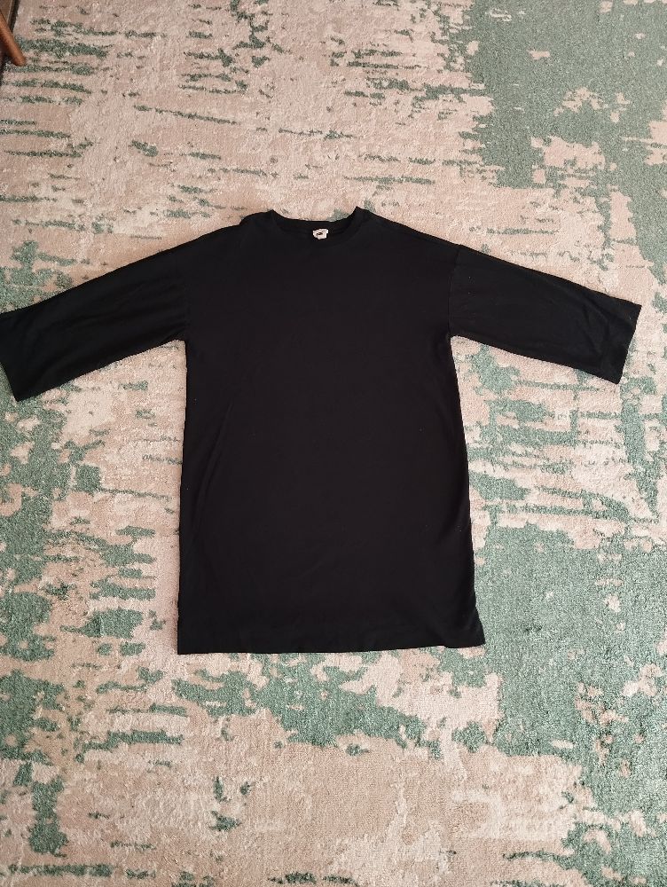 Pull Long Noir avec manches 3/4 