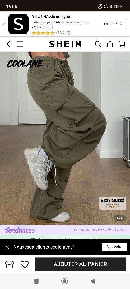 Pantalon Cargo vert militaire 
