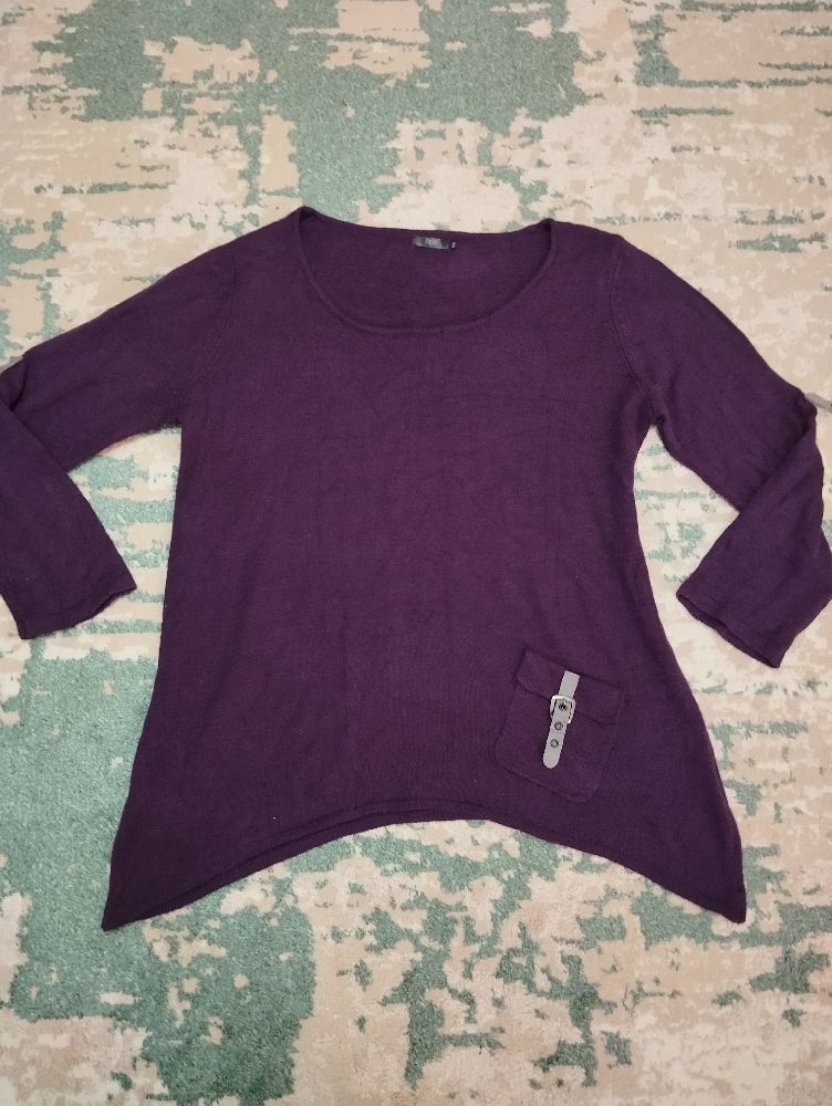 Pull violet en laine