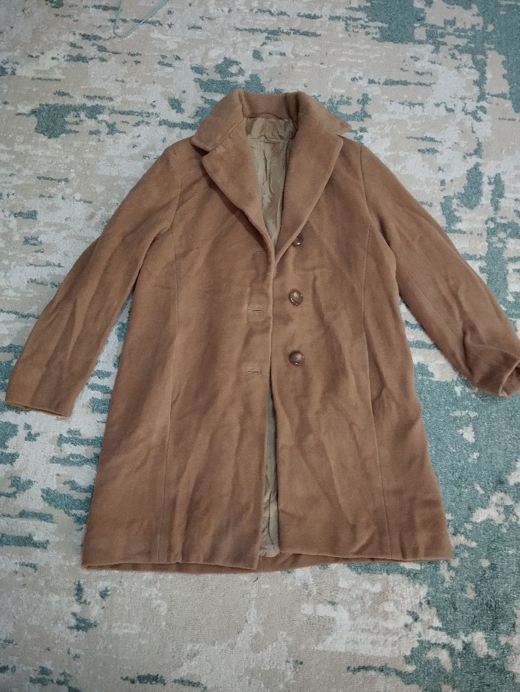 Manteau cachemire beige