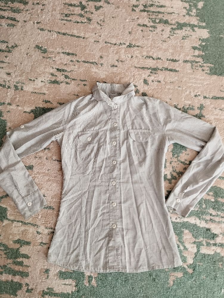 Chemise surtaille Blanche à rayures 