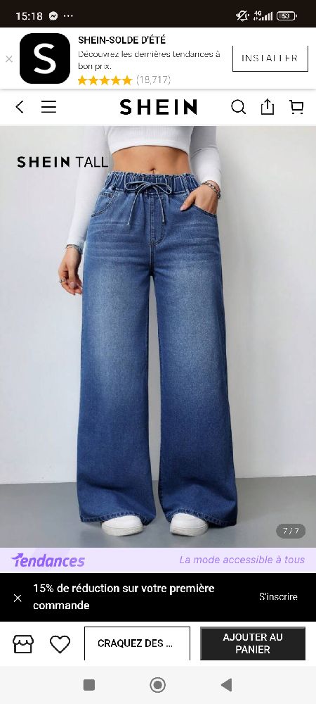 Pantalon Boyfreind Jean shein