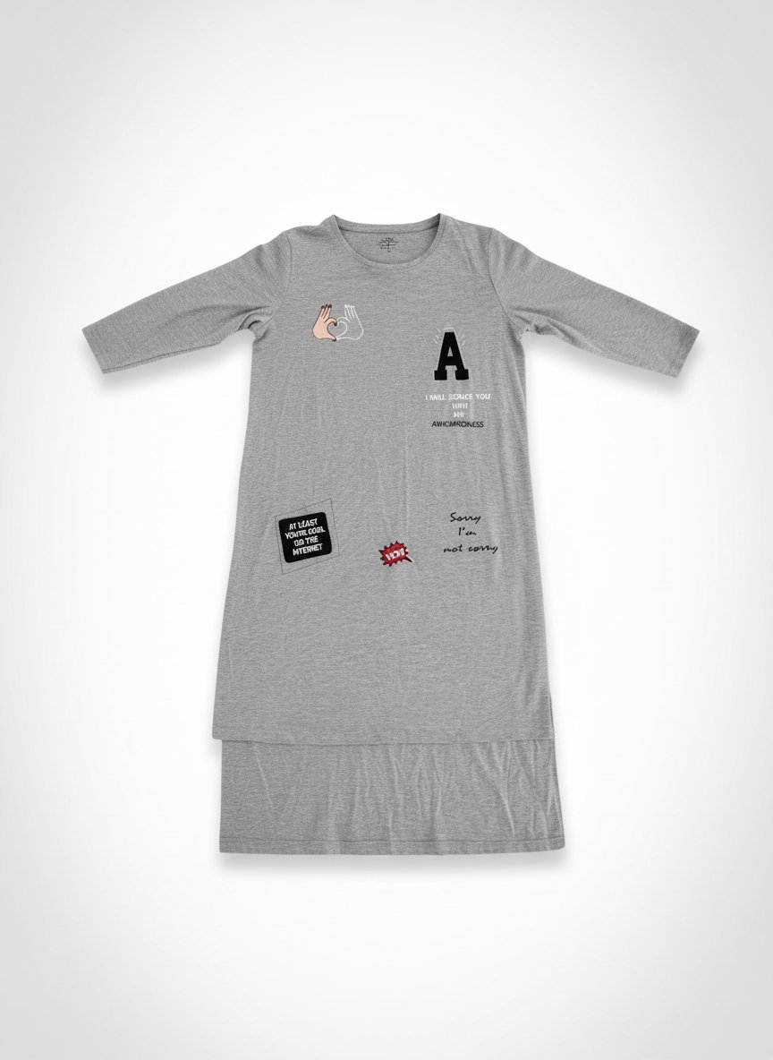 Robe T-shirt grise marque HA