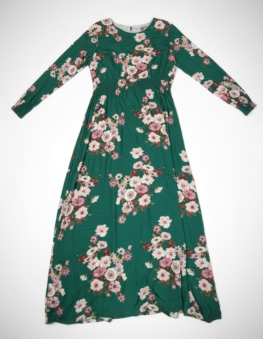 Robe verte florale 