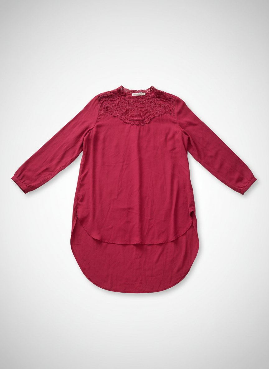 Chemise rouge longue