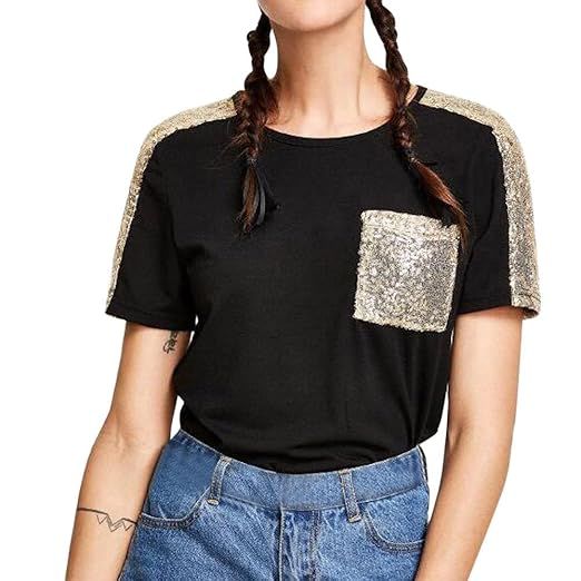 T-shirt femme noir 