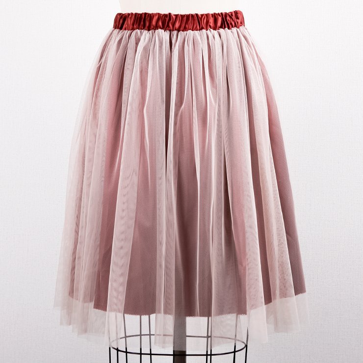 Jupe multicouche évasée style princesse à taille élastique 