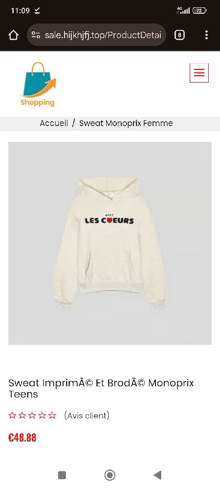Sweat Monoprix Teen 10 ans 