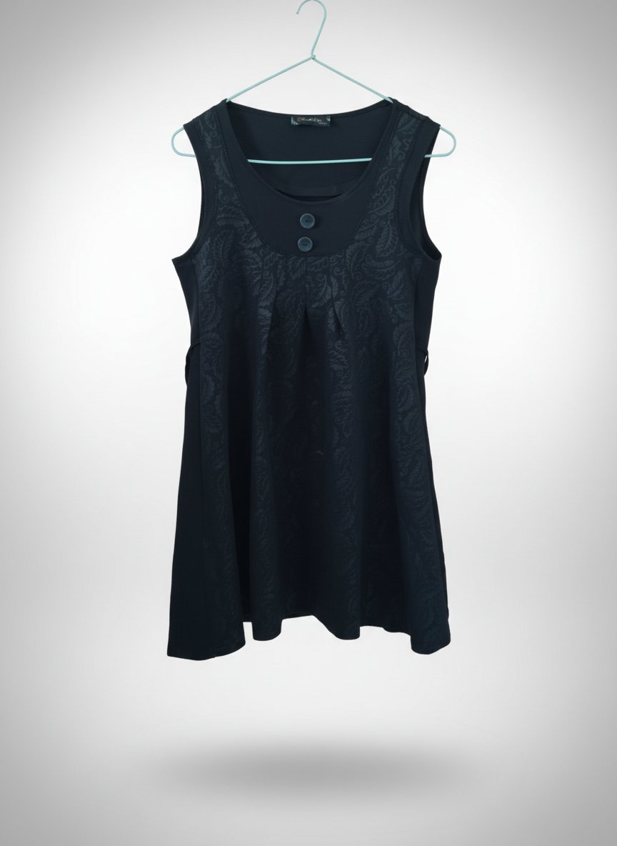 Mini Robe noire sans manches 