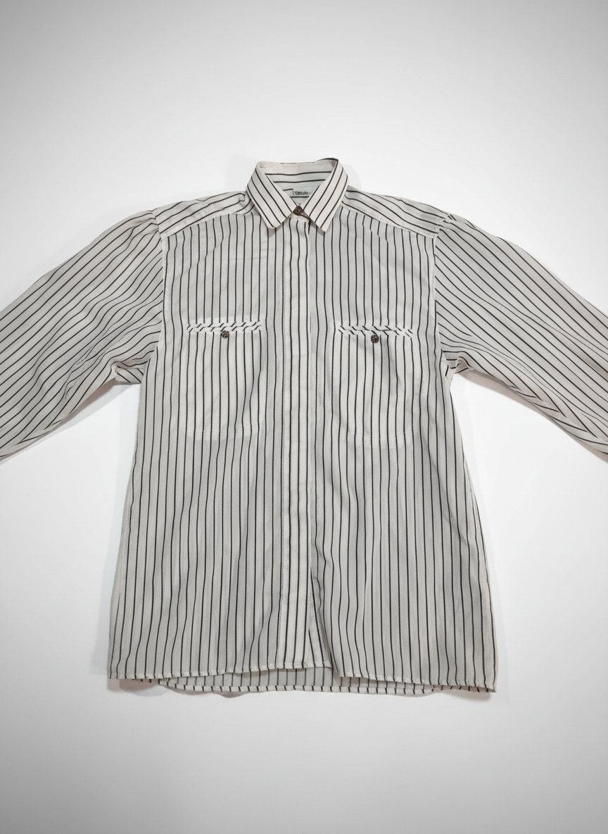Chemise Blanche à Rayures noir très élégante 