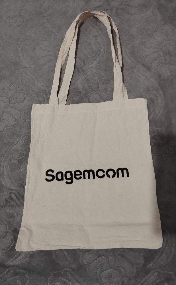 Tote bag beige à logo imprimé 