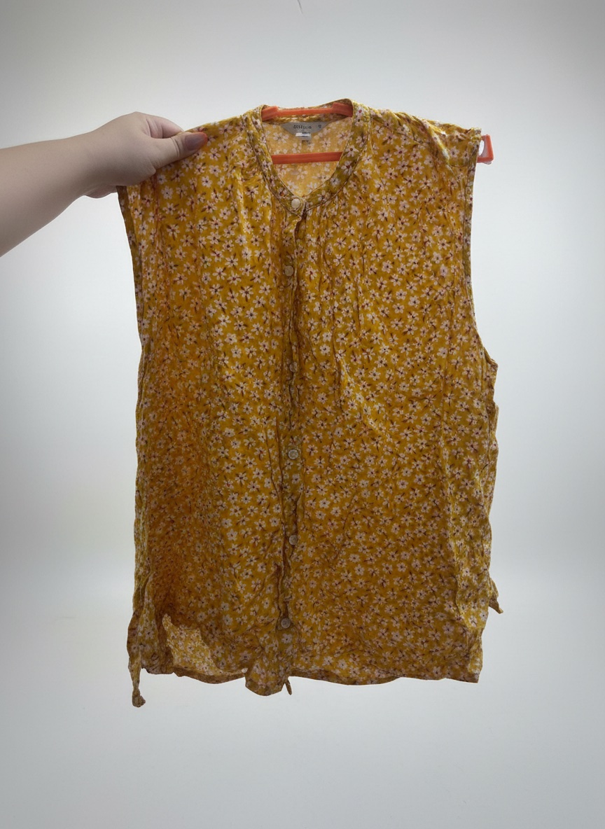 Chemise jaune fleurie 