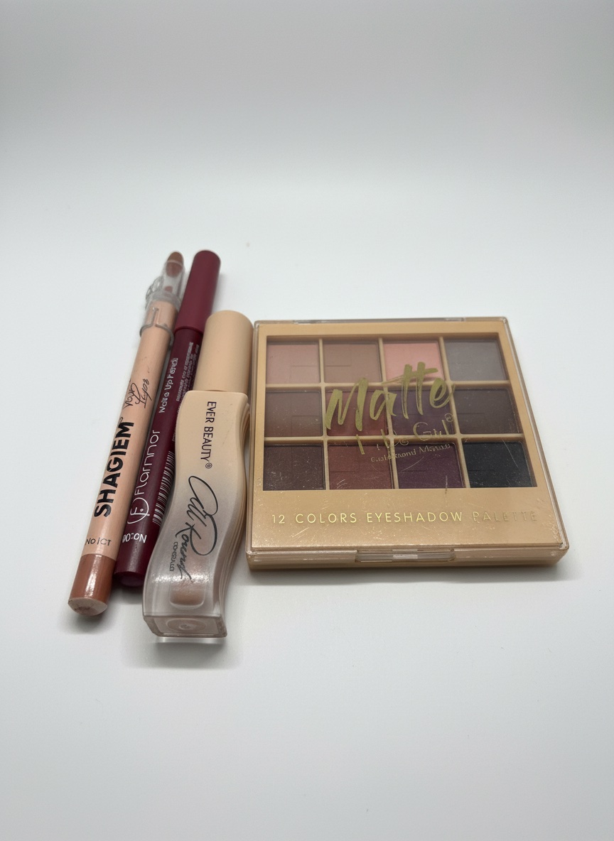 Pack: palette eyeshadow+concealer/contouring+2 lipliners