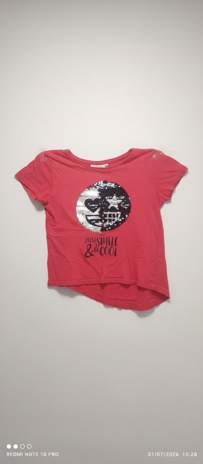 Pull emoji fille 146cm rouge 