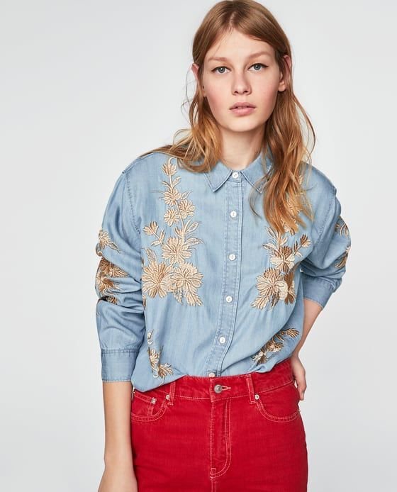Chemise denim zara women