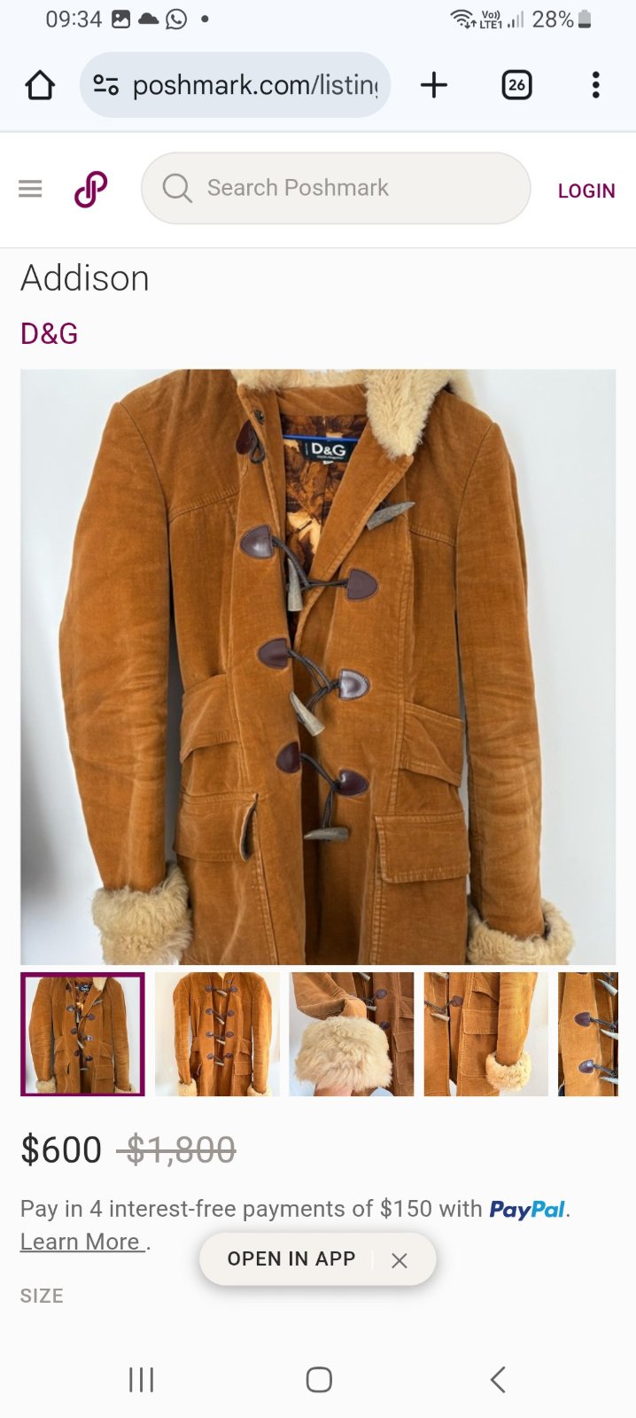 Très jolie manteau aviateur dolce gabbana 