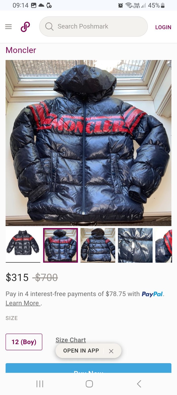 Jolie doudoune moncler authentique enfant 2 ans